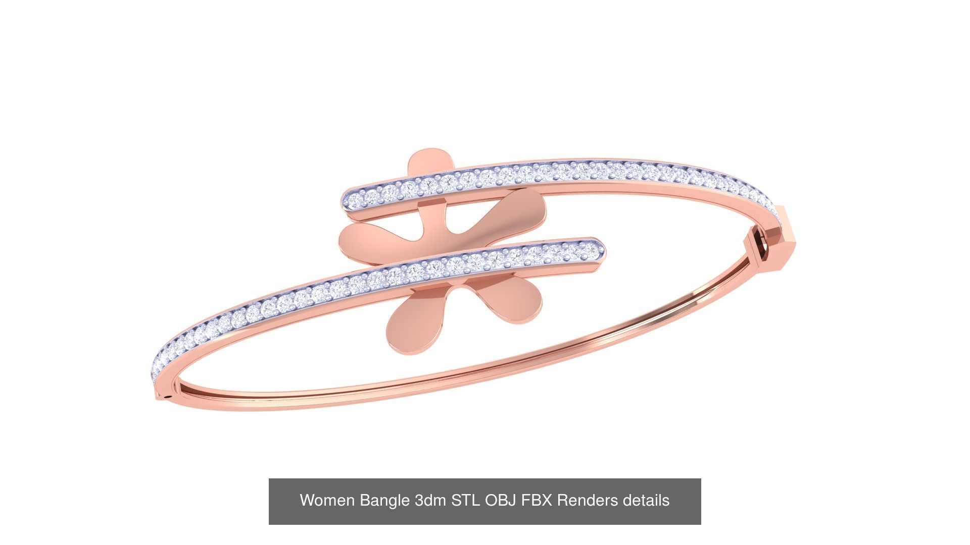 128 Women Bangle 3dm STL OBJ FBX Renders details Collection _49