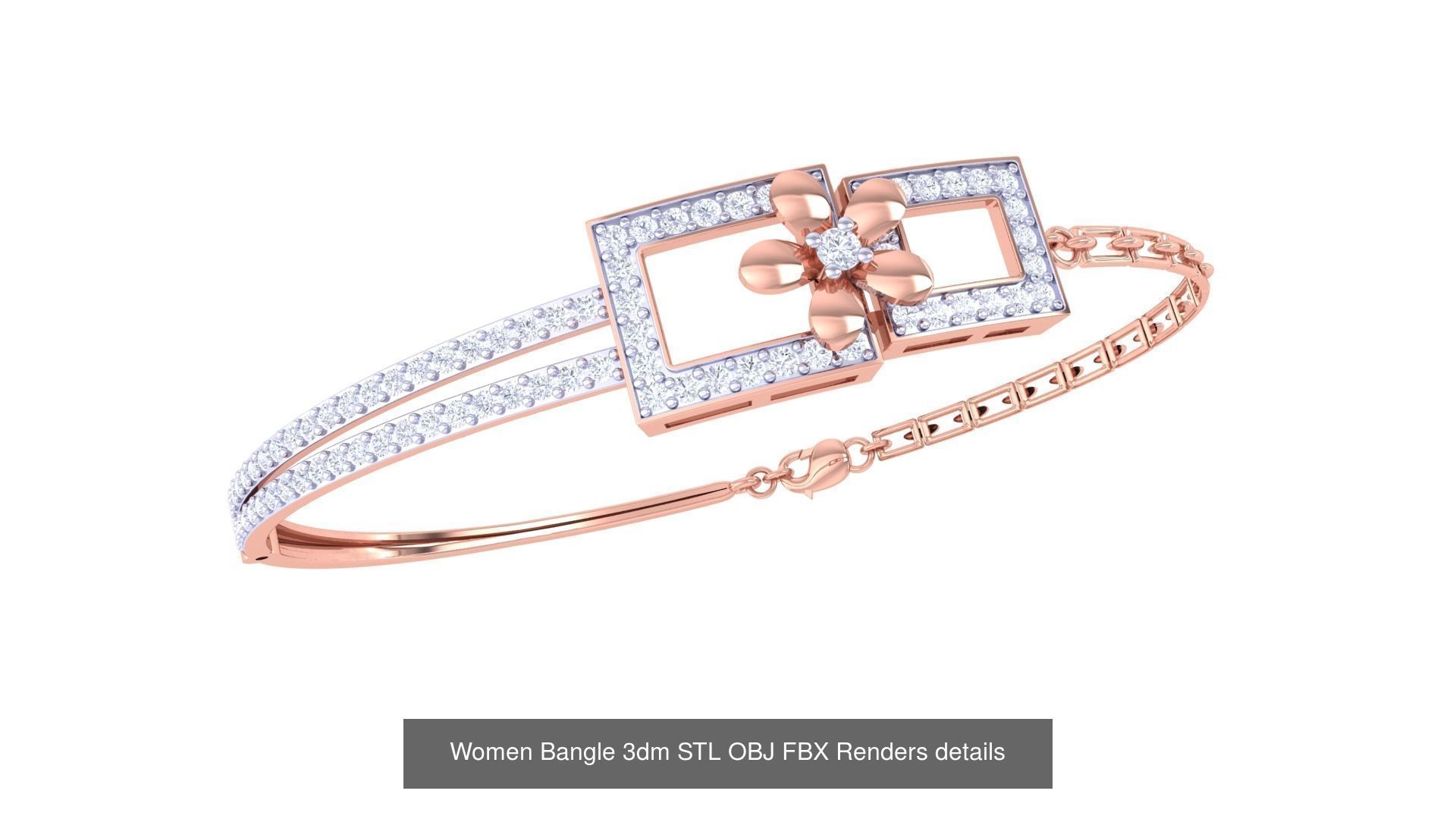 128 Women Bangle 3dm STL OBJ FBX Renders details Collection _41