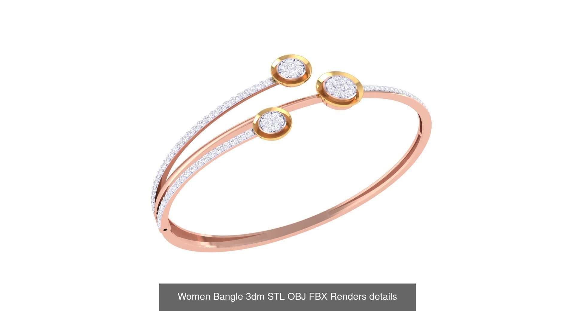 128 Women Bangle 3dm STL OBJ FBX Renders details Collection _69