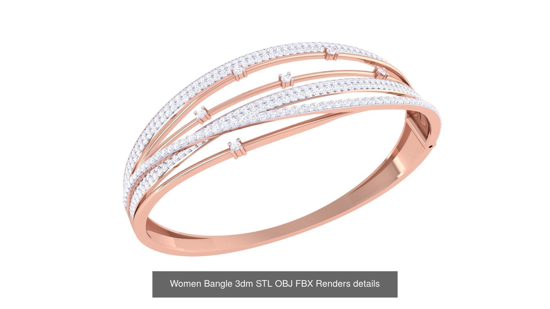 128 Women Bangle 3dm STL OBJ FBX Renders details Collection _92