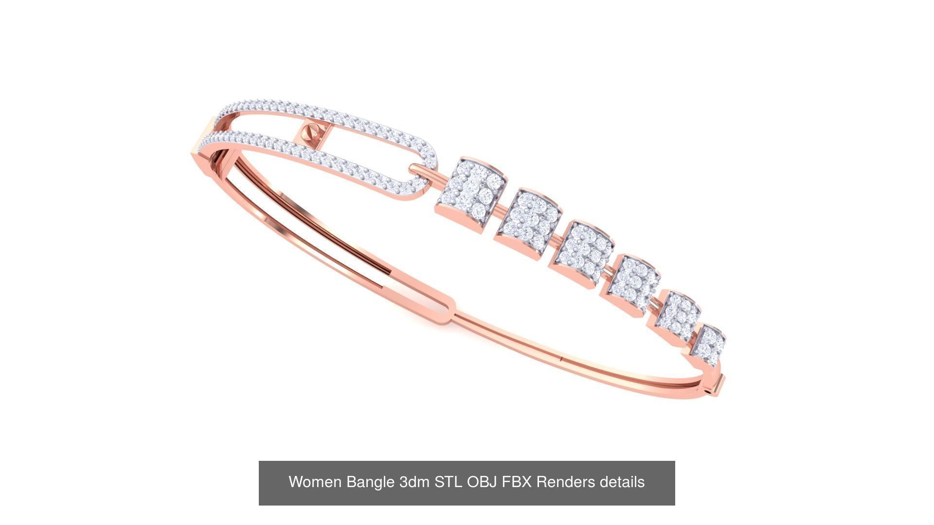 128 Women Bangle 3dm STL OBJ FBX Renders details Collection _108