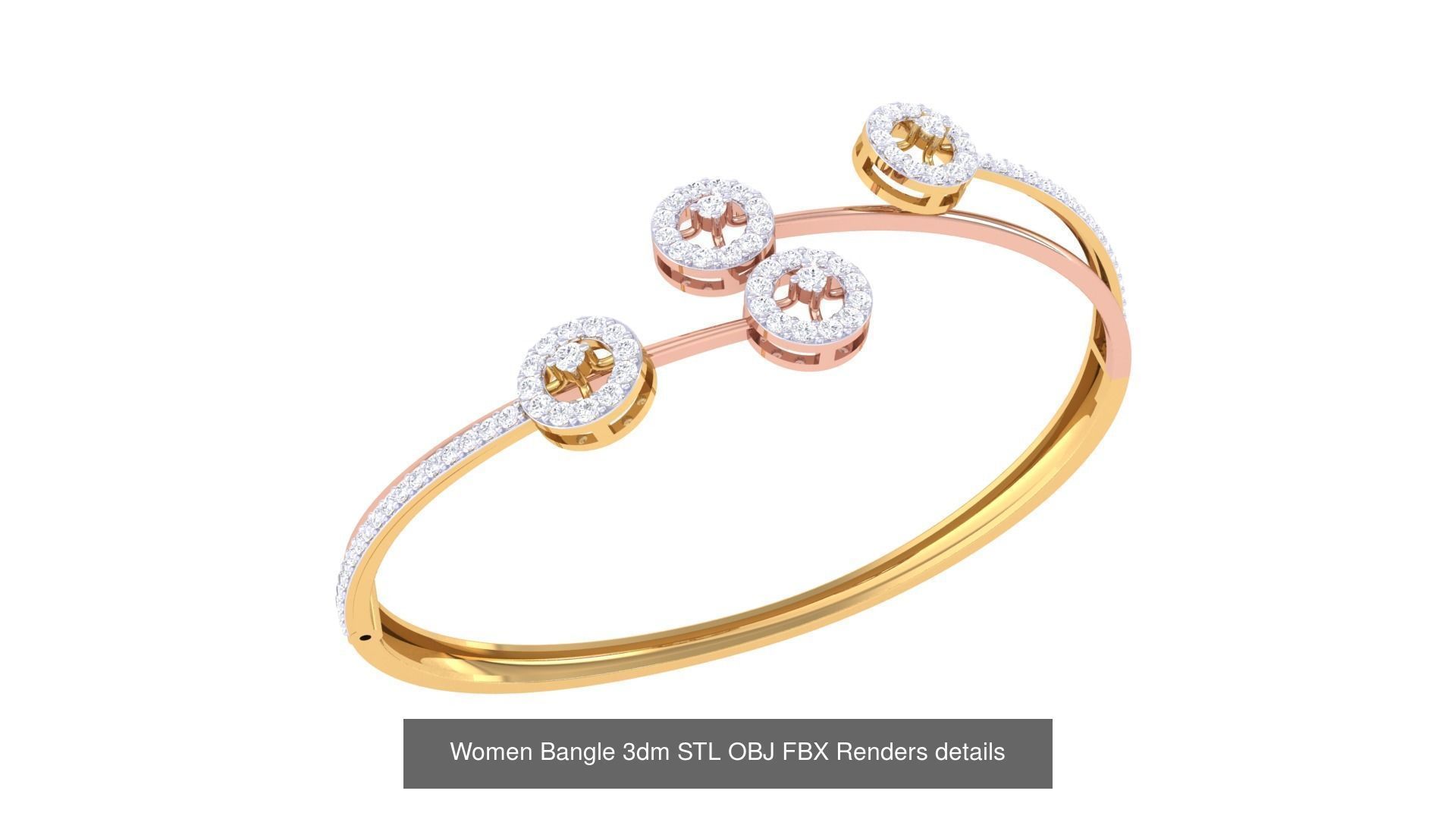 128 Women Bangle 3dm STL OBJ FBX Renders details Collection _88