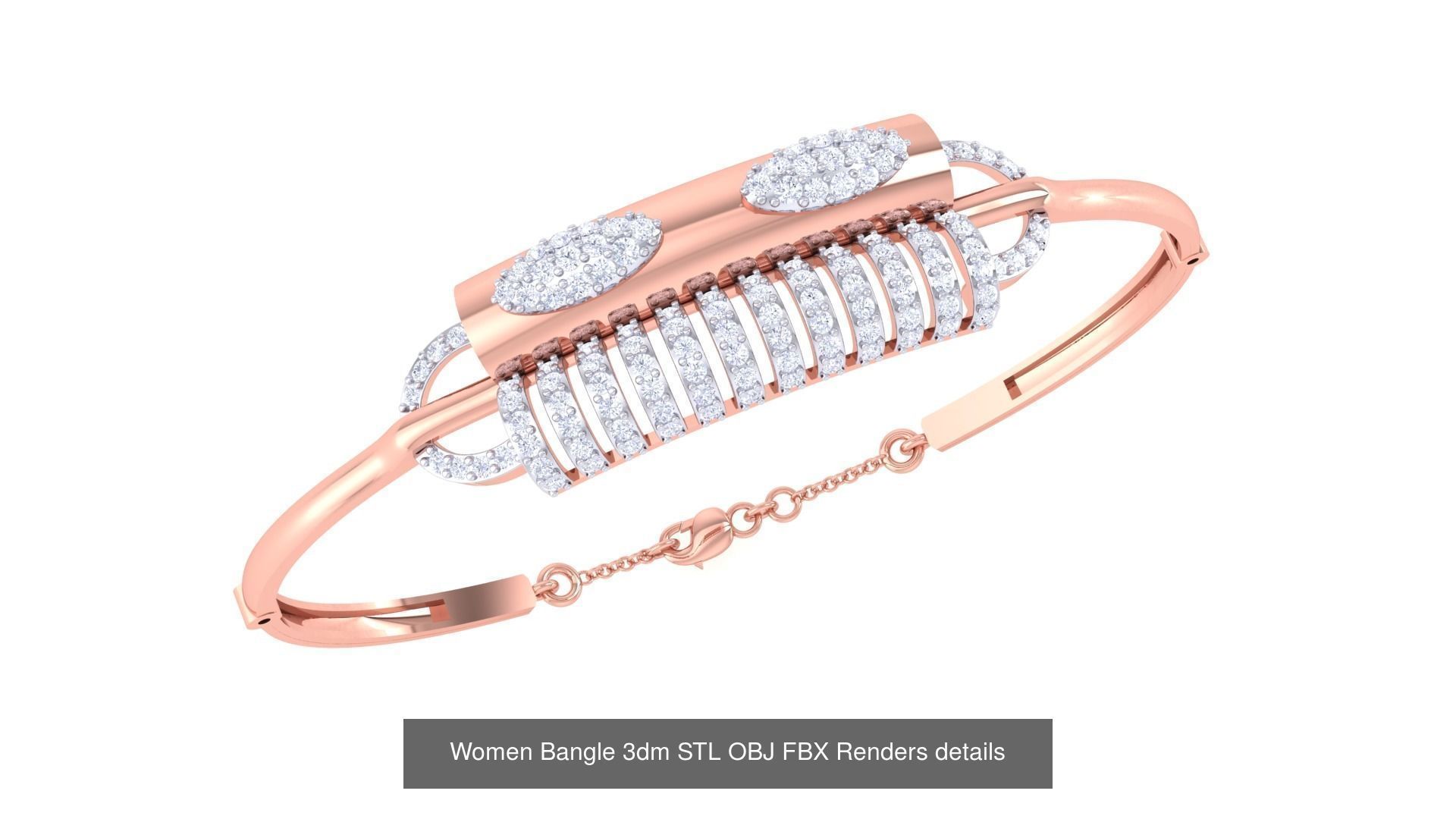128 Women Bangle 3dm STL OBJ FBX Renders details Collection _107