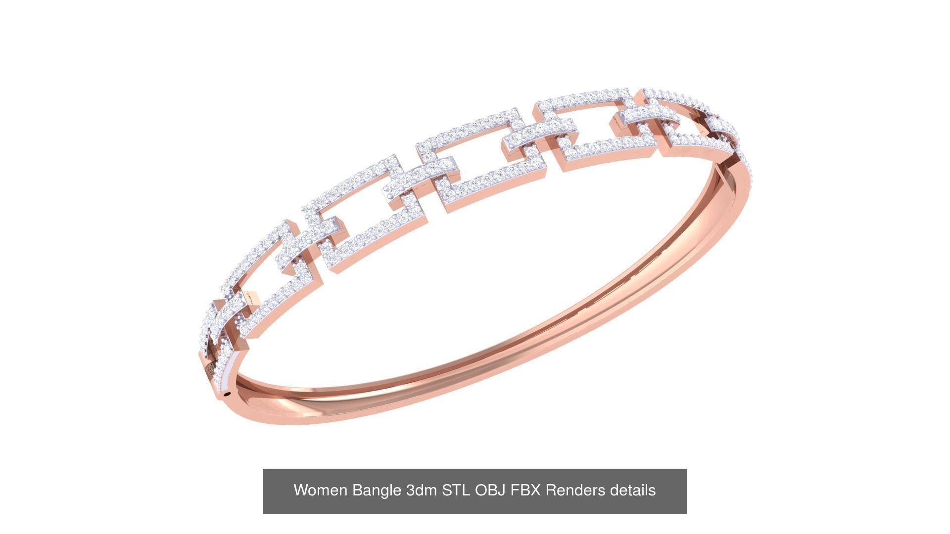 128 Women Bangle 3dm STL OBJ FBX Renders details Collection _96