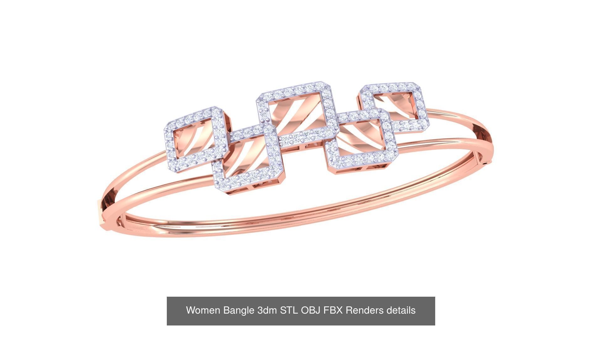 128 Women Bangle 3dm STL OBJ FBX Renders details Collection _58