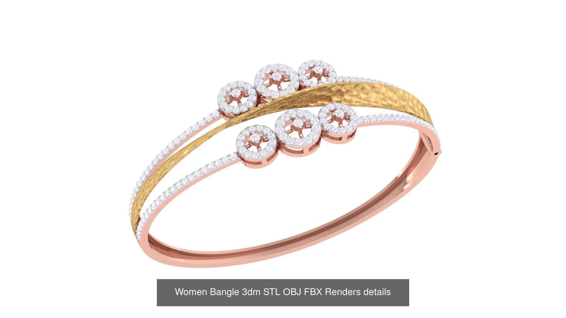 128 Women Bangle 3dm STL OBJ FBX Renders details Collection _82