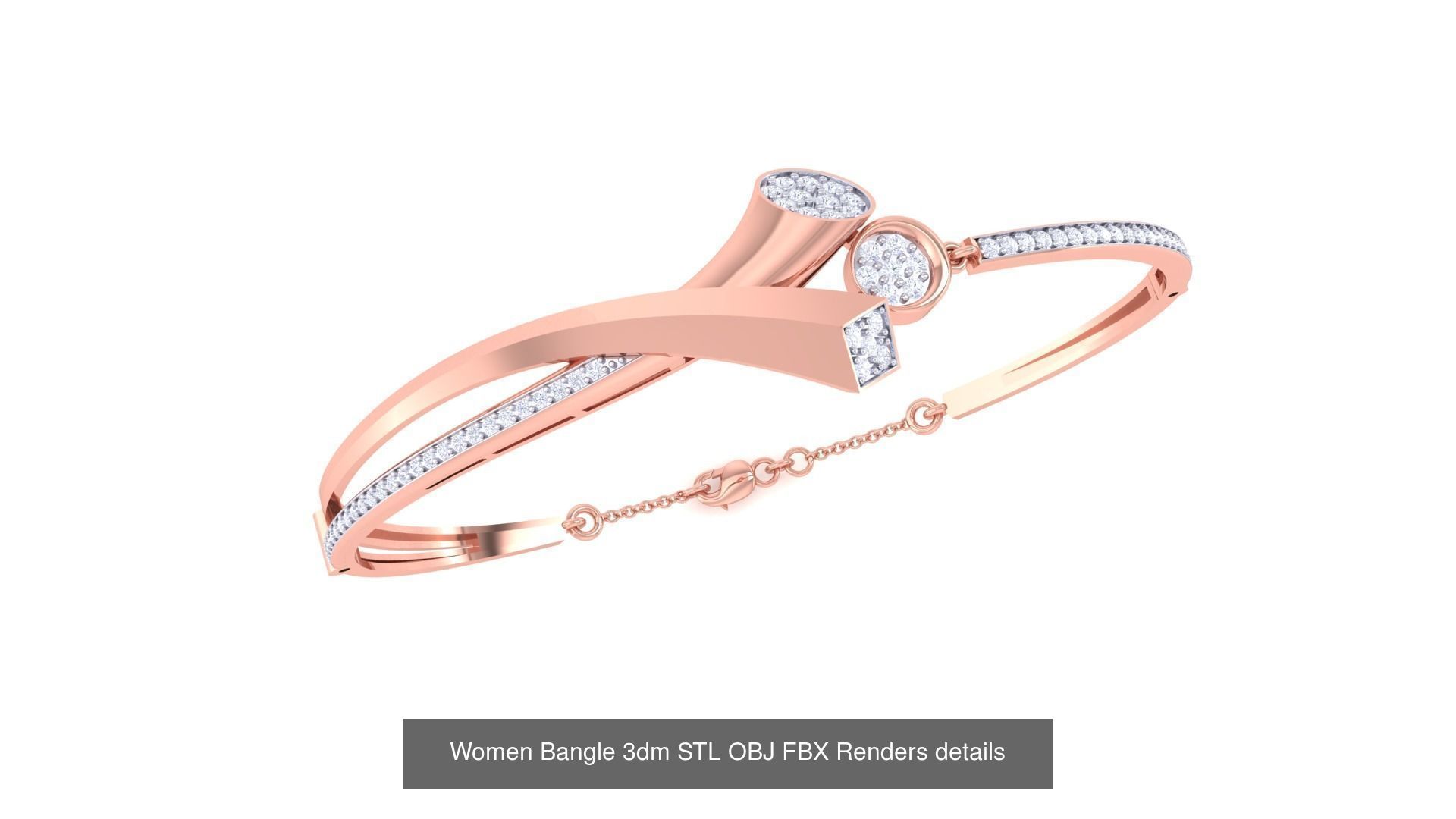 128 Women Bangle 3dm STL OBJ FBX Renders details Collection _118