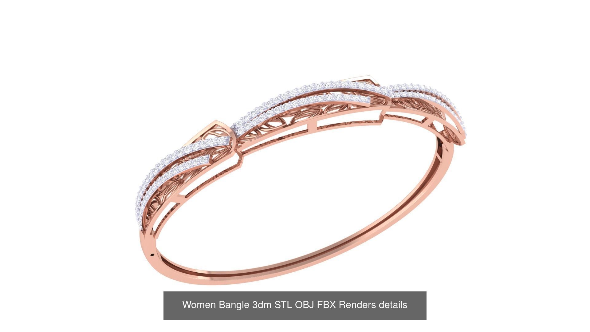 128 Women Bangle 3dm STL OBJ FBX Renders details Collection _87