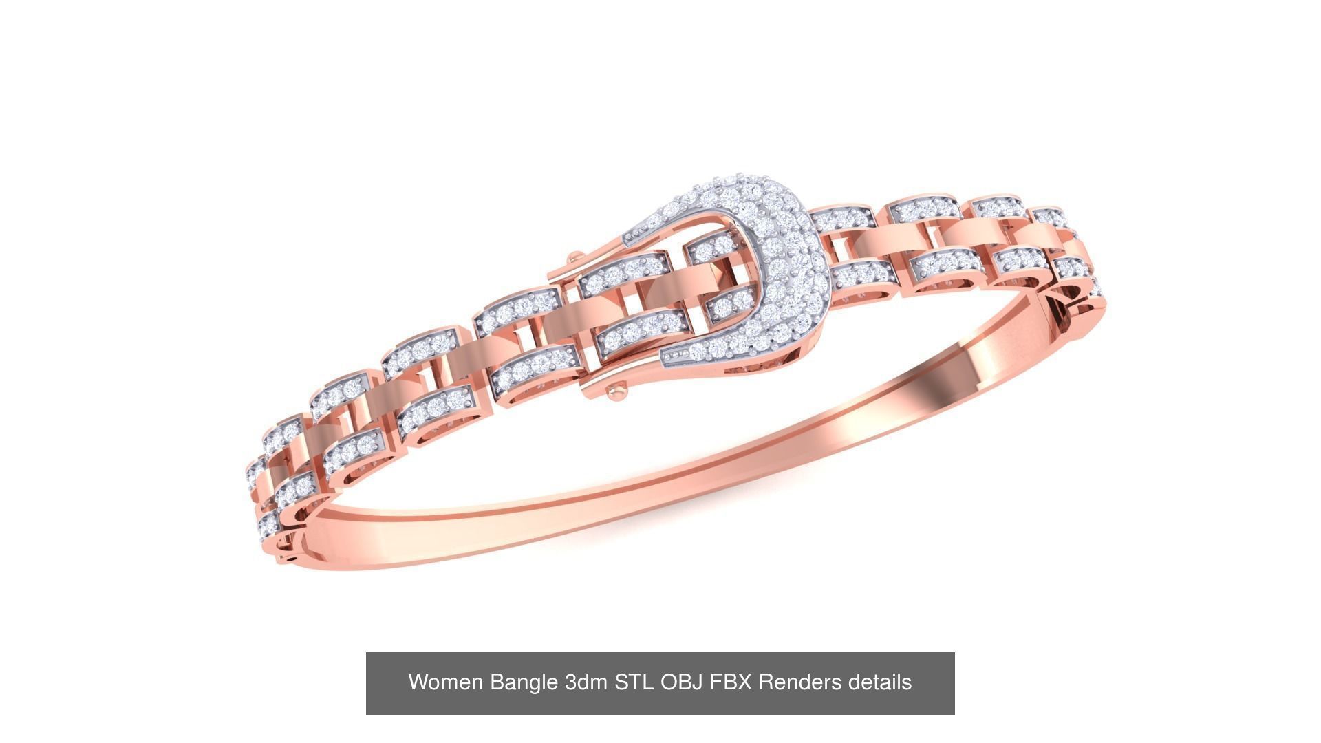 128 Women Bangle 3dm STL OBJ FBX Renders details Collection _110