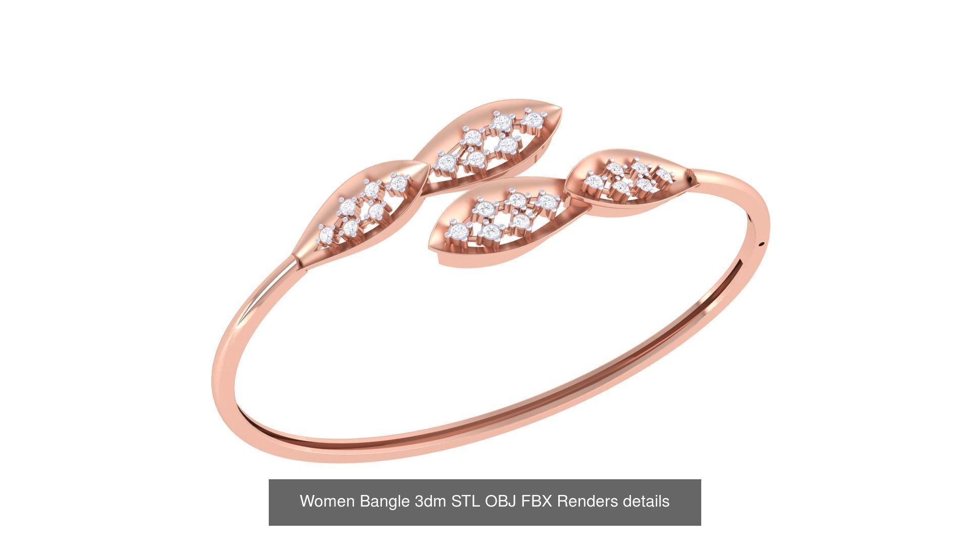 128 Women Bangle 3dm STL OBJ FBX Renders details Collection _94