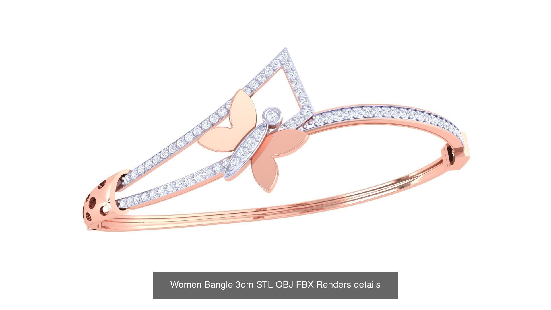 128 Women Bangle 3dm STL OBJ FBX Renders details Collection _51