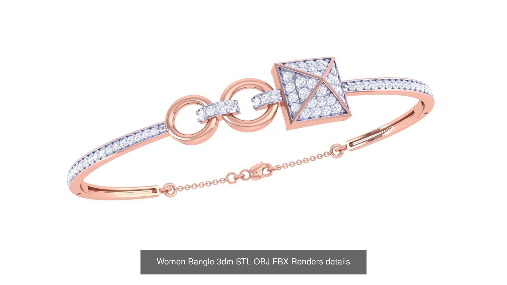 128 Women Bangle 3dm STL OBJ FBX Renders details Collection _33