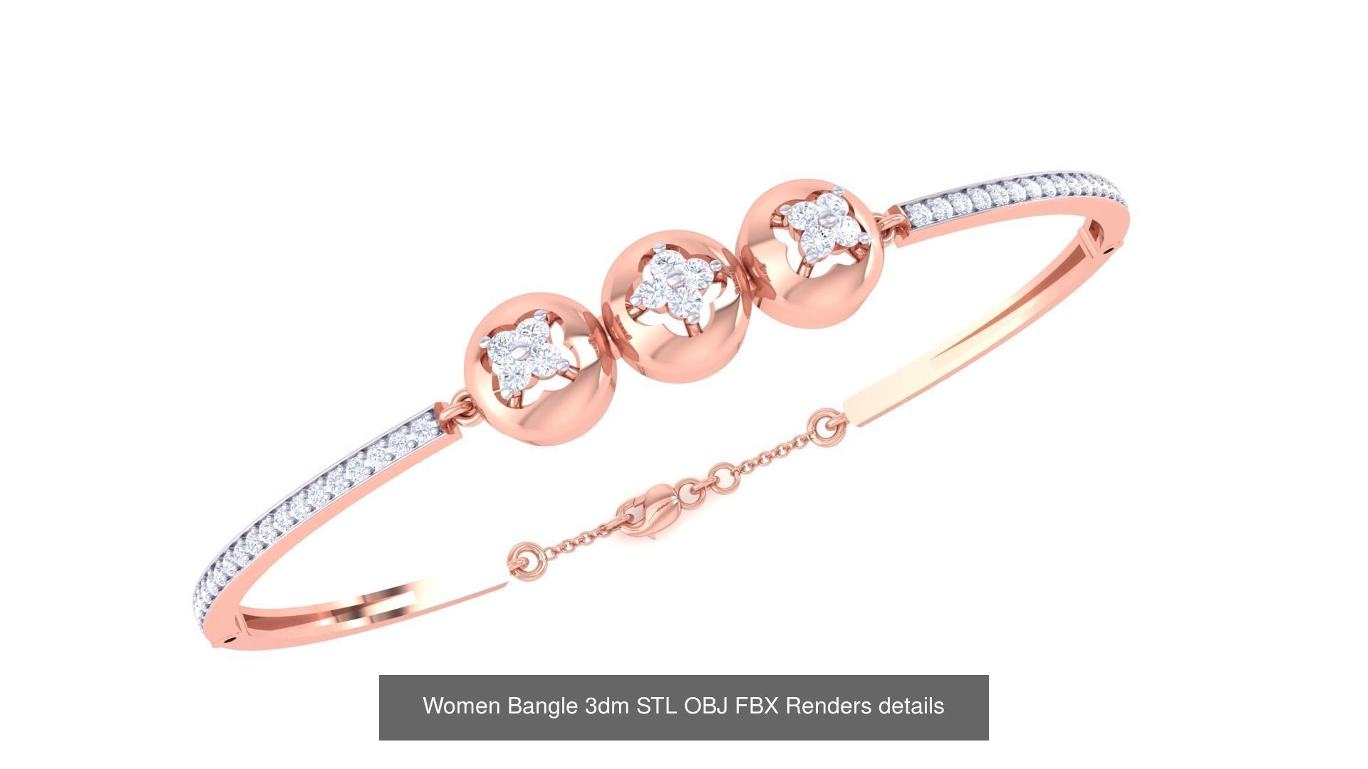 128 Women Bangle 3dm STL OBJ FBX Renders details Collection _115