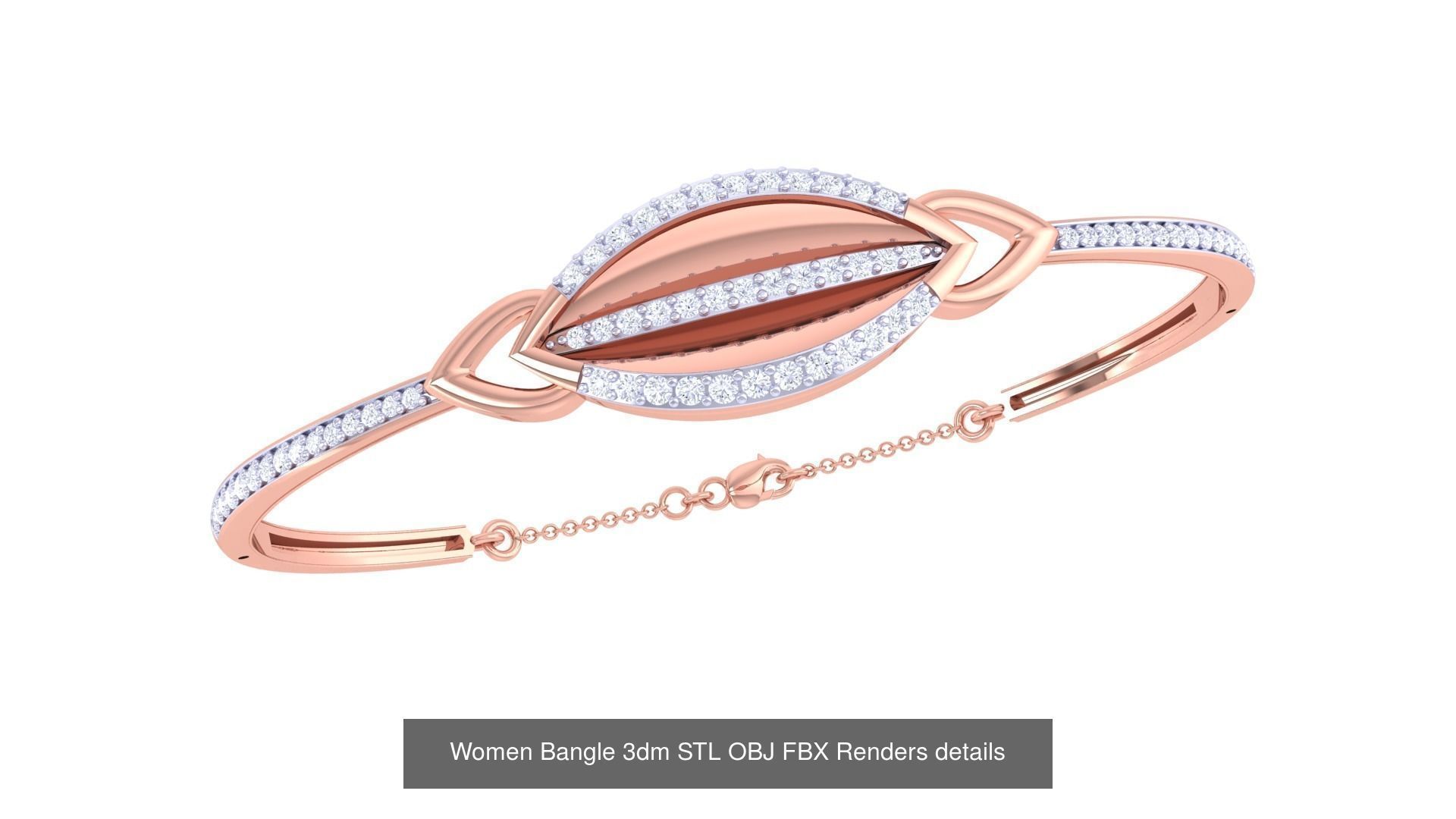 128 Women Bangle 3dm STL OBJ FBX Renders details Collection _34