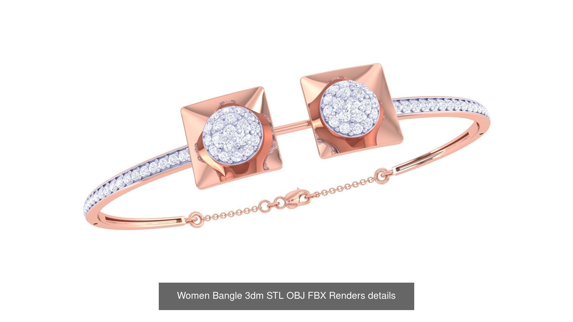 128 Women Bangle 3dm STL OBJ FBX Renders details Collection _29