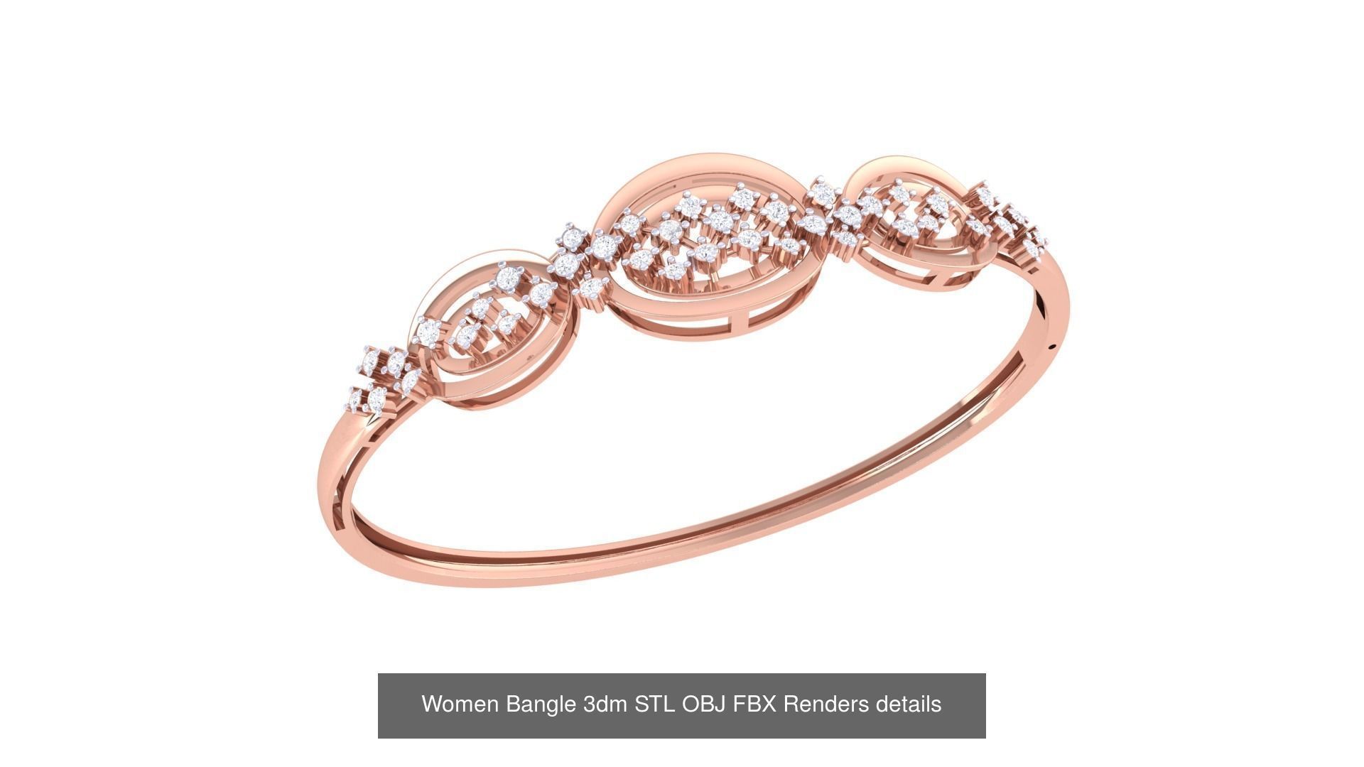 128 Women Bangle 3dm STL OBJ FBX Renders details Collection _97