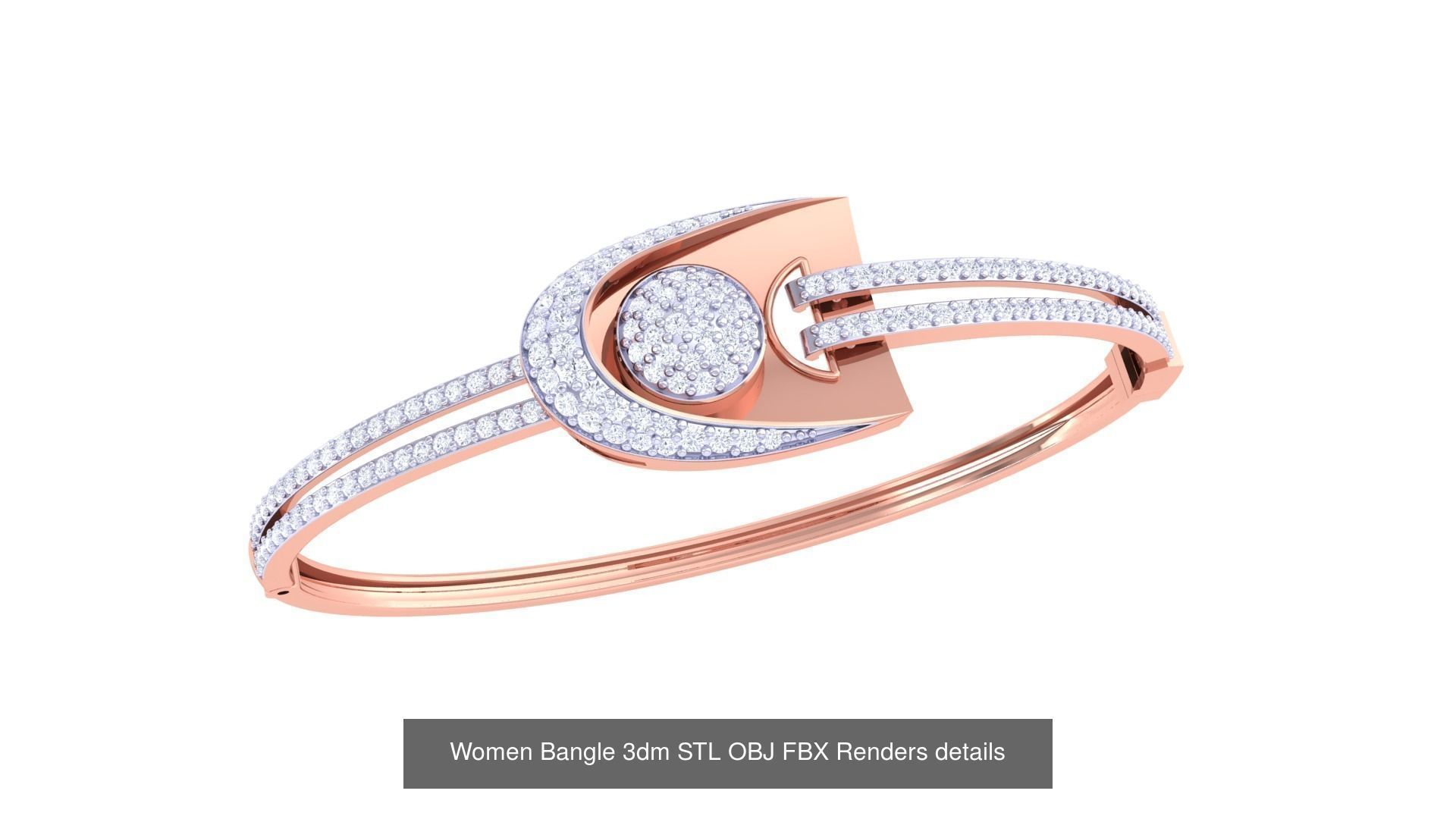 128 Women Bangle 3dm STL OBJ FBX Renders details Collection _52