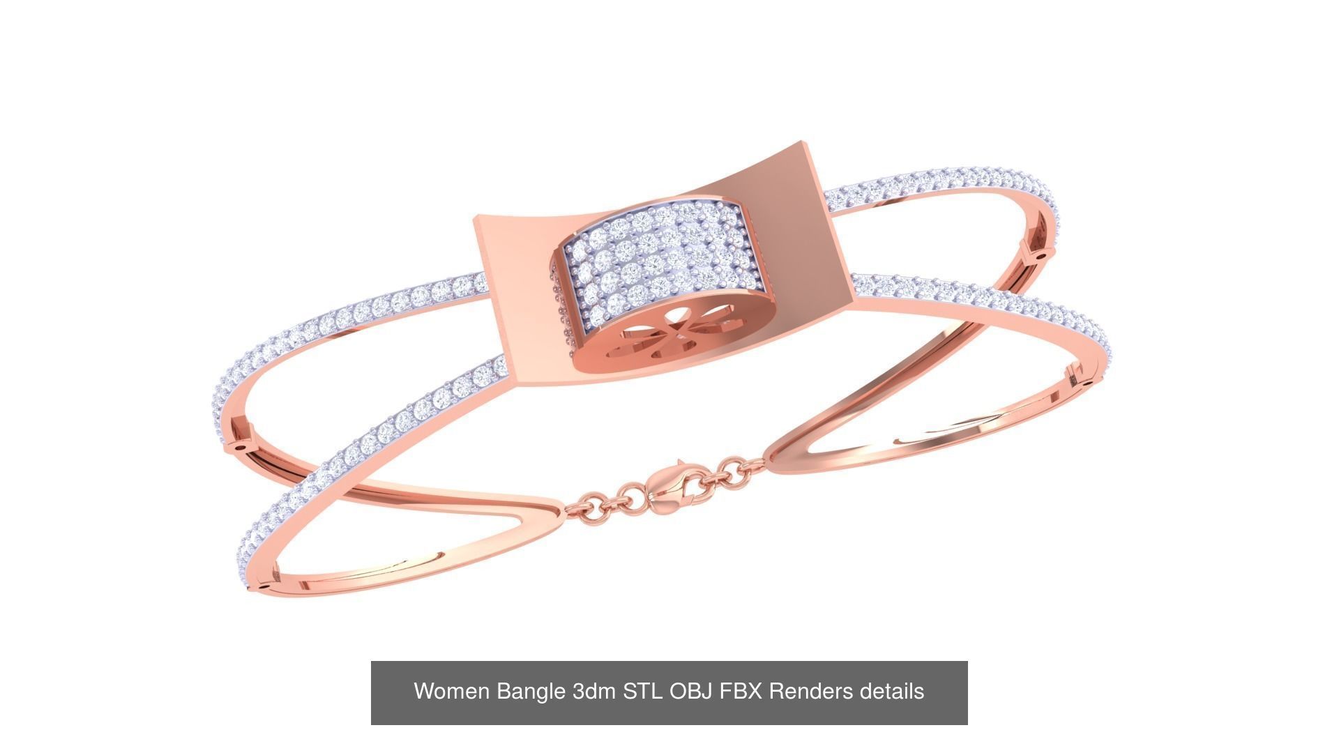 128 Women Bangle 3dm STL OBJ FBX Renders details Collection _65