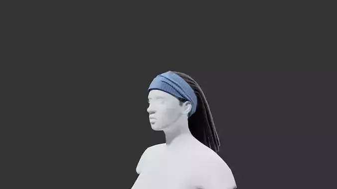 Dreadlocks Headband 3D model