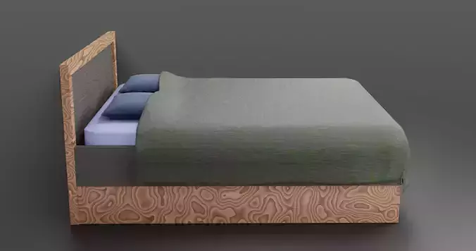 Bed Low-poly 3D model