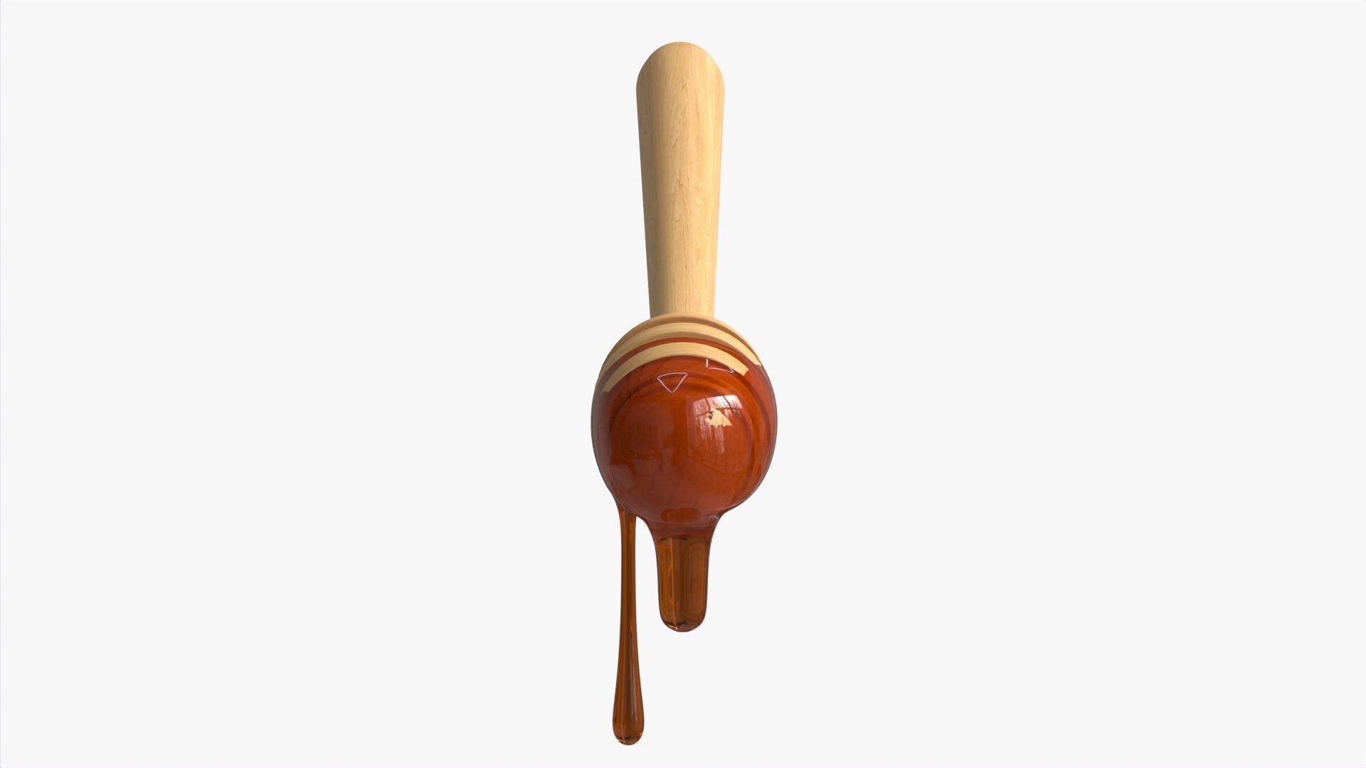 Honey Spoon Dripper with Honey 3D model_4