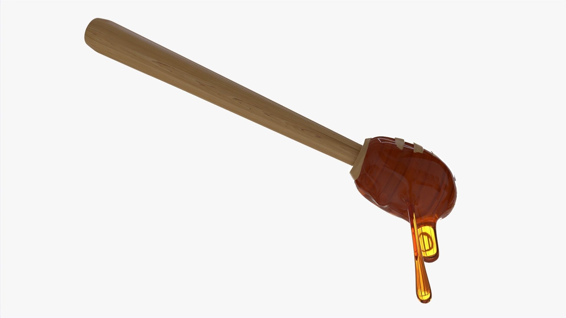 Honey Spoon Dripper with Honey 3D model_2