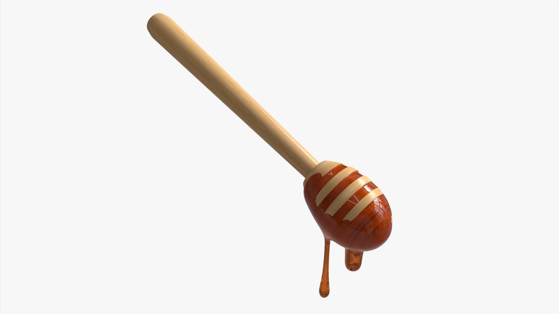 Honey Spoon Dripper with Honey 3D model_1