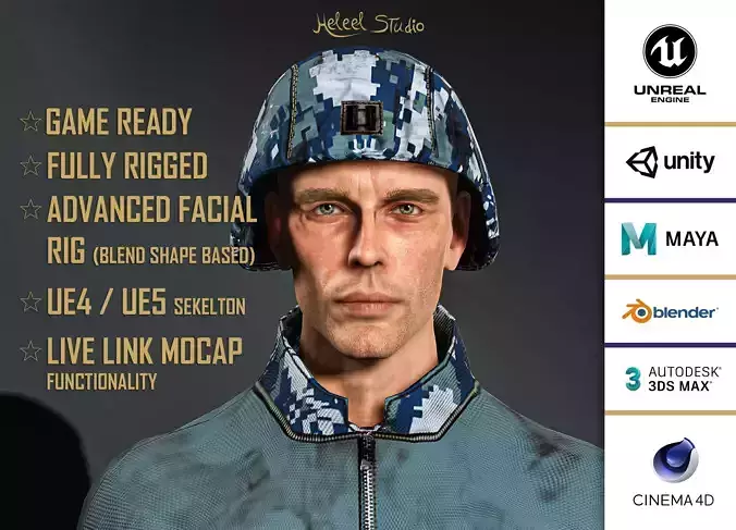 High Quality Realistic Soldier Navy 03