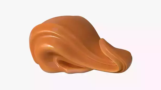 Melted Creme Caramel 01 3D model