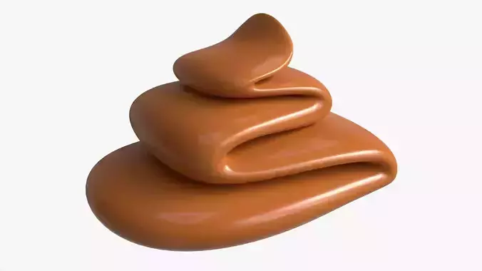 Melted Creme Caramel 02 3D model