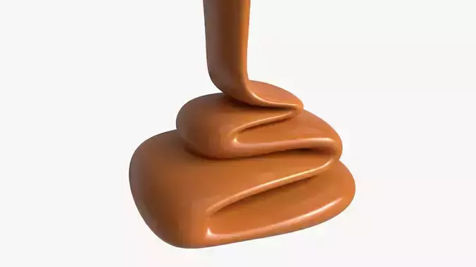 Melted Creme Caramel 03 3D model