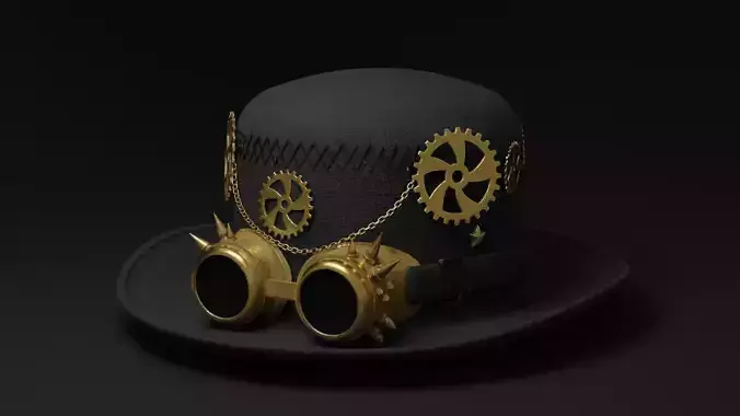 Hat with Goggle Steam Punk Style