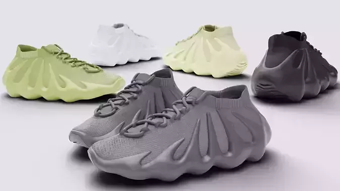 Adidas Yeezy boost 450 sneaker Low-poly 3D model