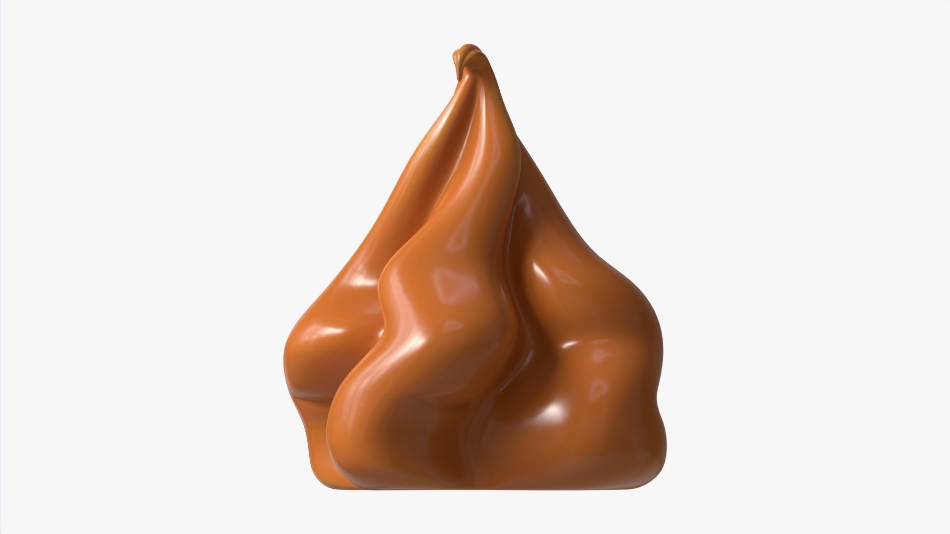 Melted Creme Caramel 04 3D model_4