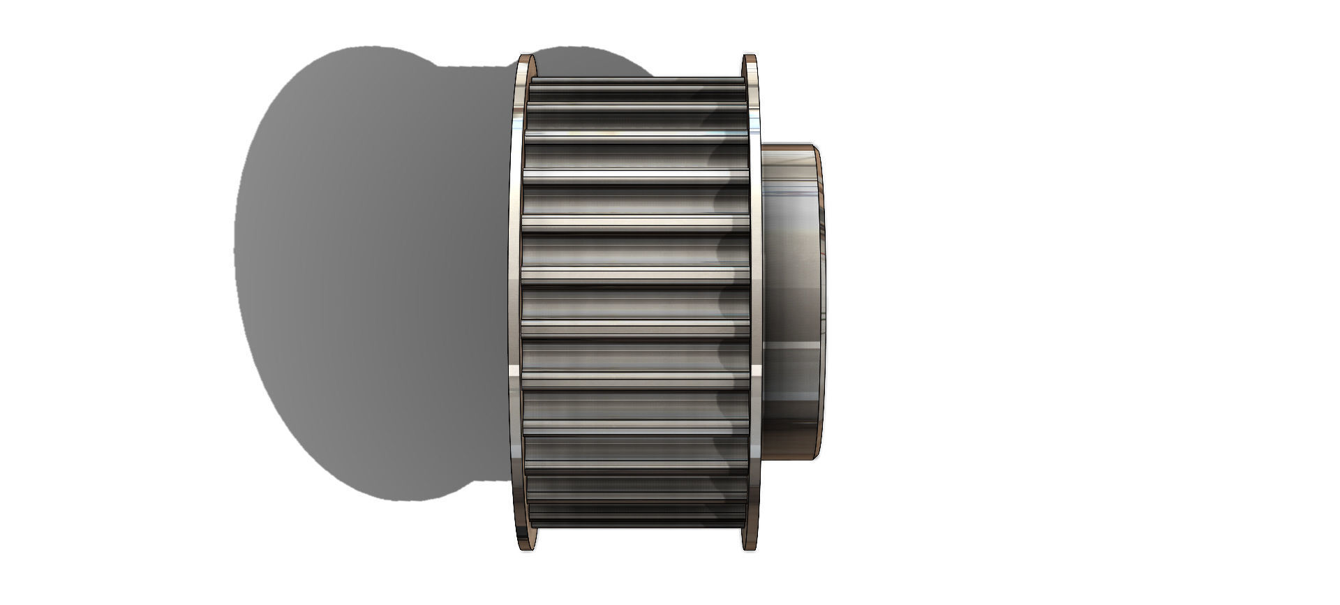 Polia Sincronizadora Synchronizing Pulley Schneider 28 5M 15 3D model_2