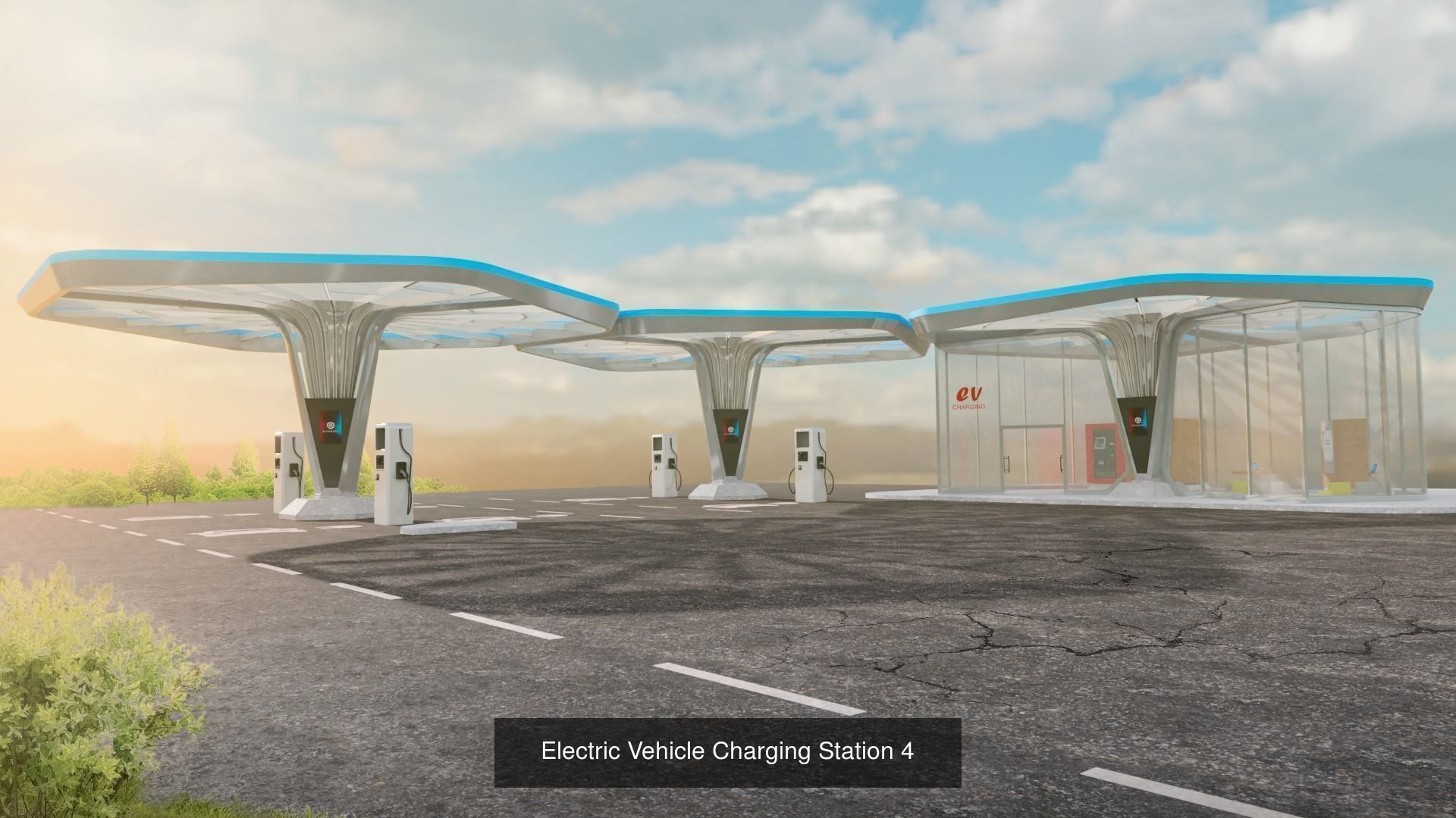 Electric Vehicle Charging Stations 3D Model Collection_6