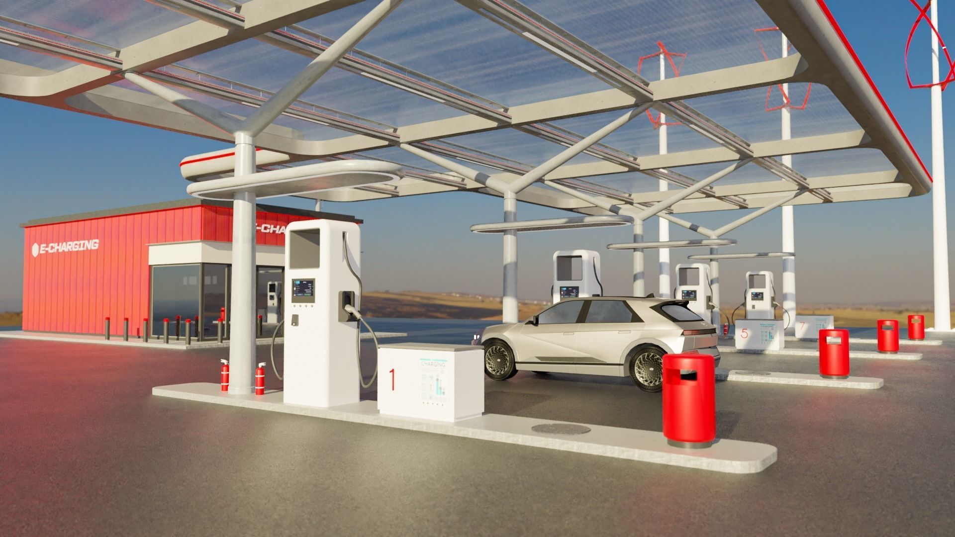 Electric Vehicle Charging Stations 3D Model Collection_14