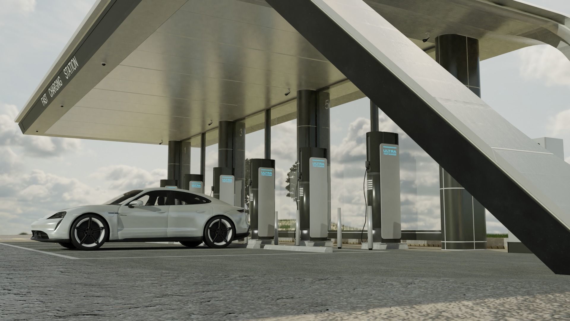 Electric Vehicle Charging Stations 3D Model Collection_13