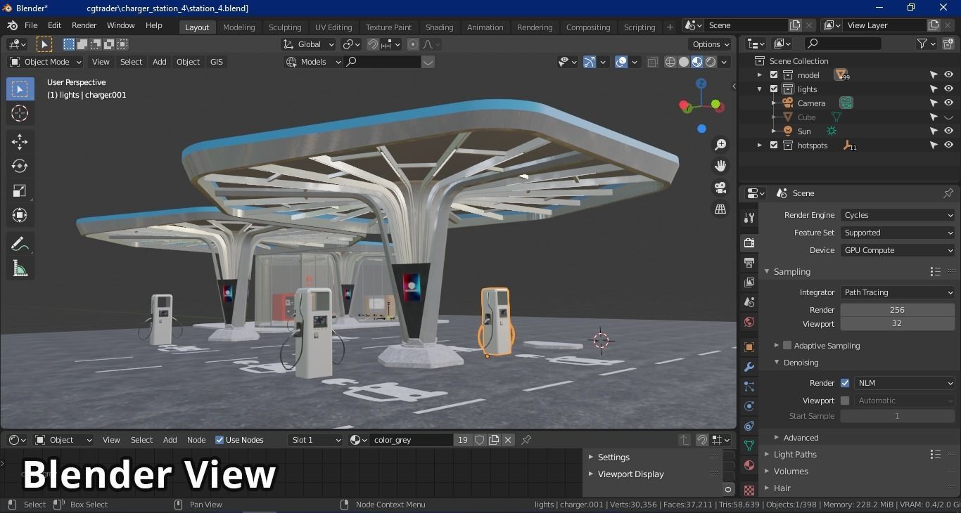 Electric Vehicle Charging Stations 3D Model Collection_30