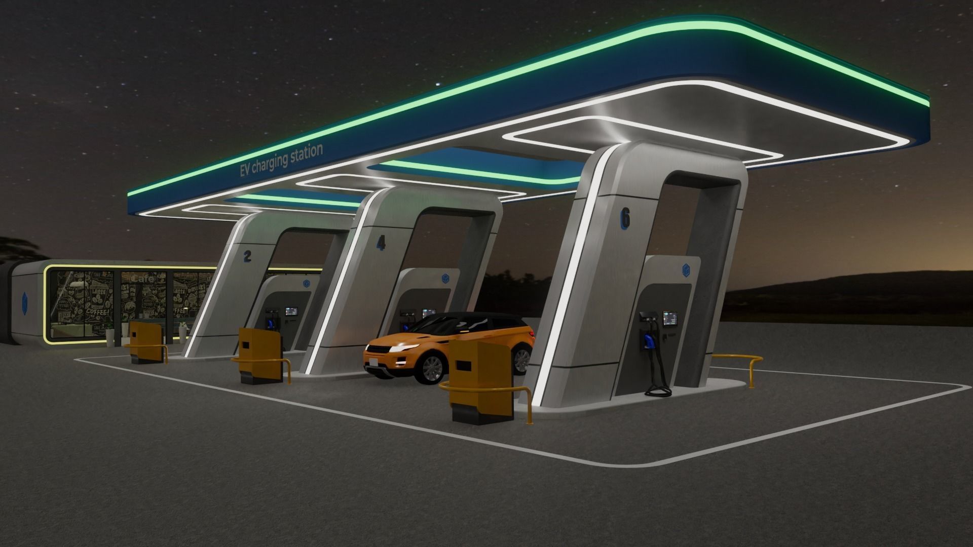 Electric Vehicle Charging Stations 3D Model Collection_20