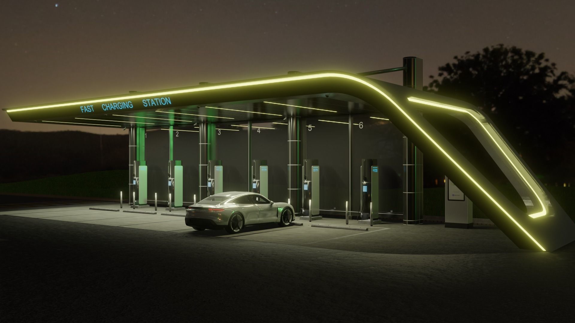 Electric Vehicle Charging Stations 3D Model Collection_18