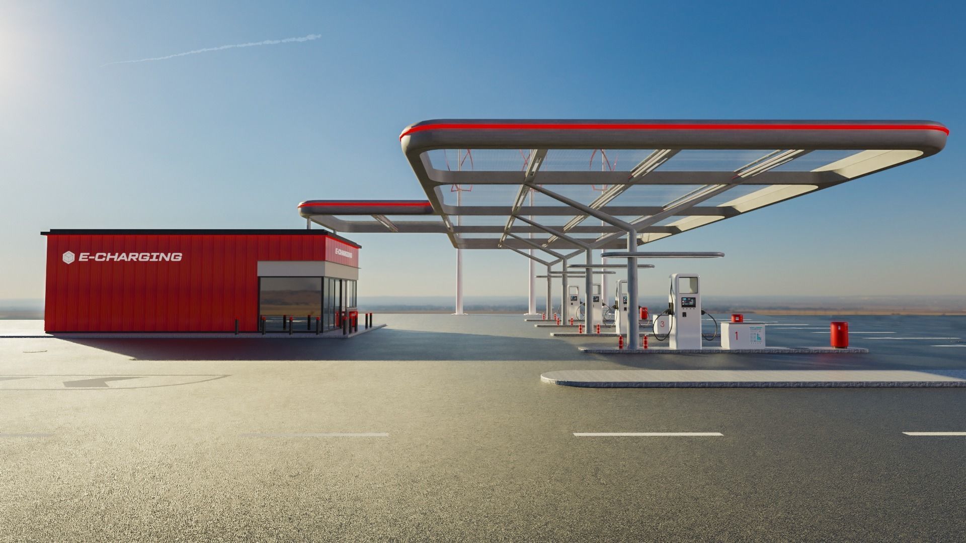 Electric Vehicle Charging Stations 3D Model Collection_9