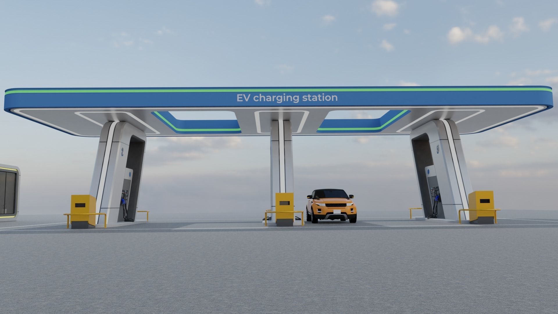 Electric Vehicle Charging Stations 3D Model Collection_10