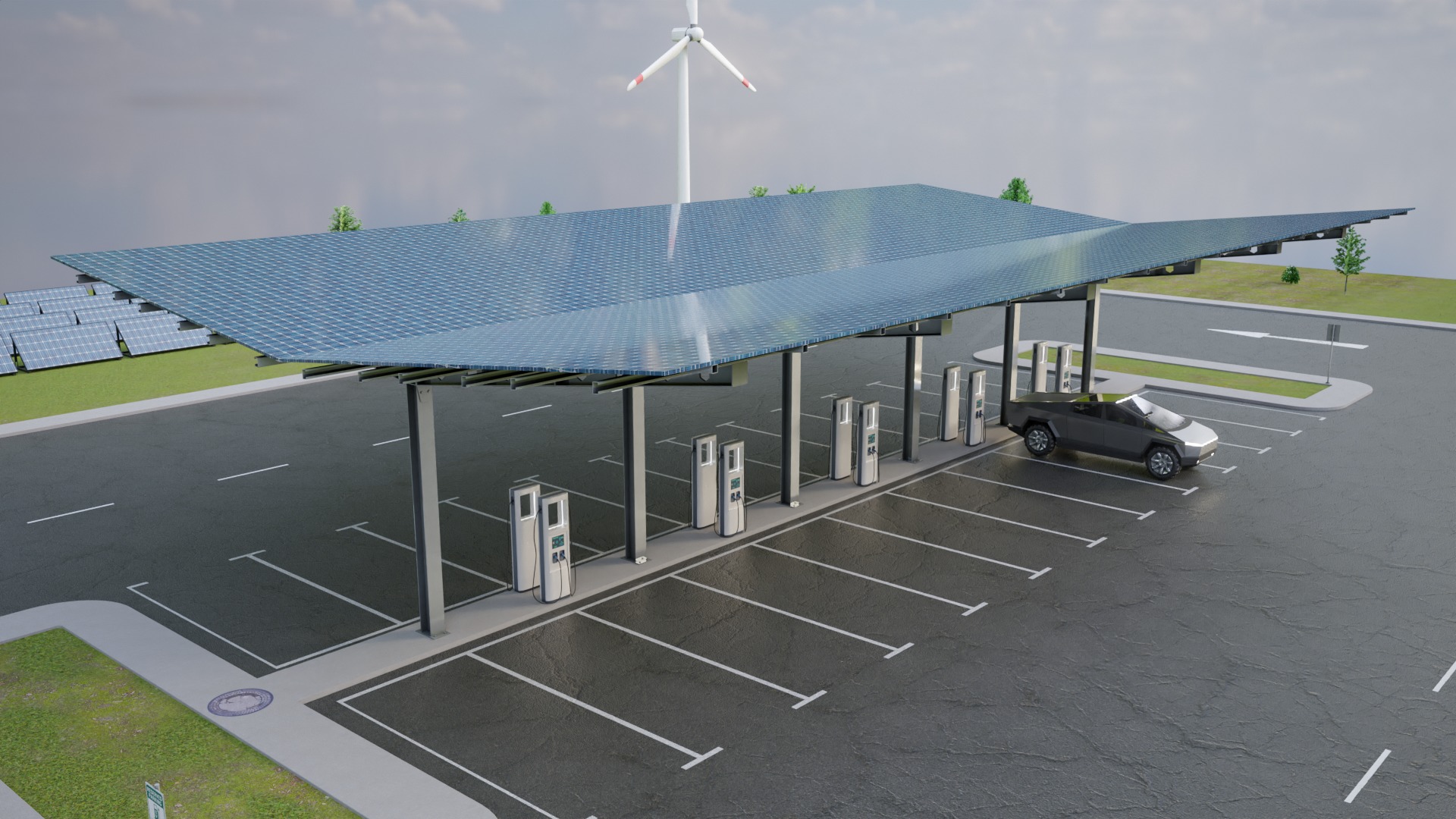 Electric Vehicle Charging Stations 3D Model Collection_12