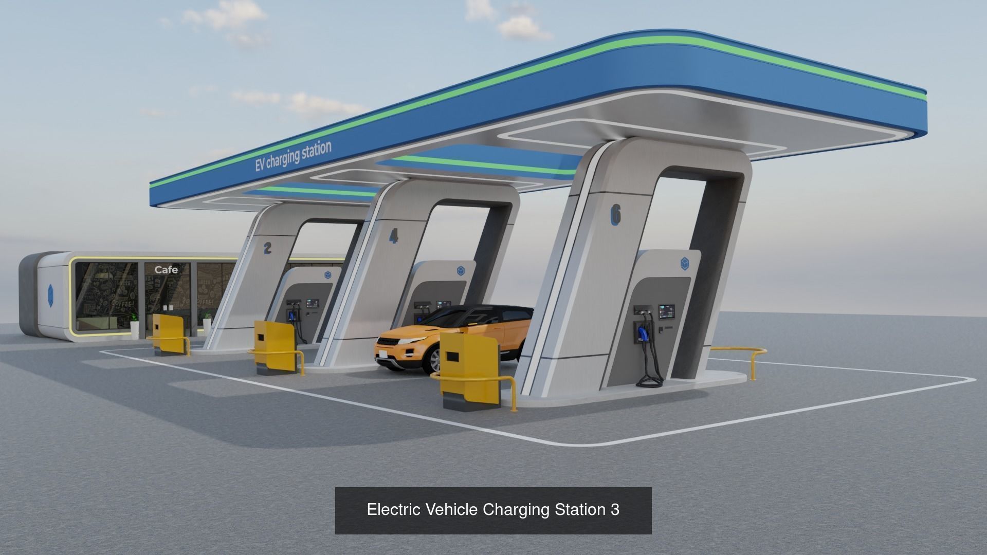 Electric Vehicle Charging Stations 3D Model Collection_5
