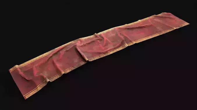 Old Carpet 2 Low-poly 3D model
