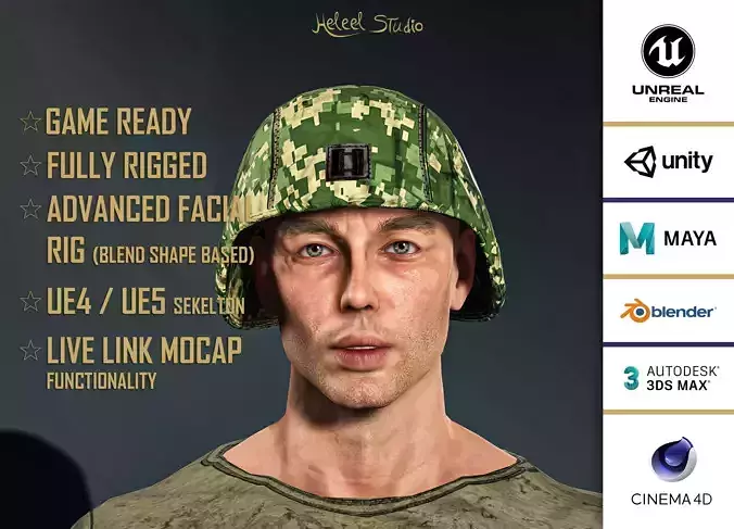 High Quality Realistic Soldier Jungle 05