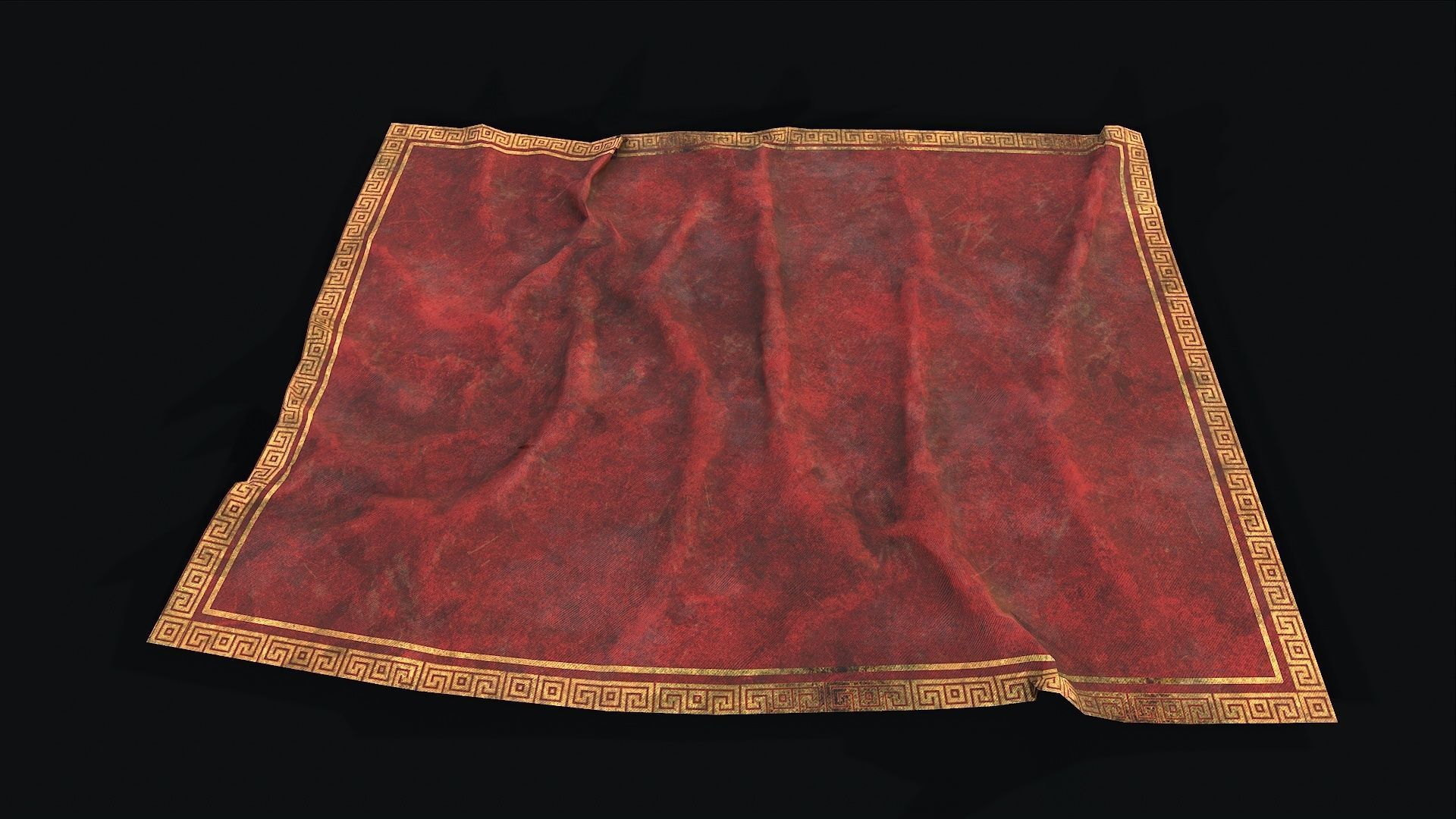 Old Carpet 4 Low-poly 3D model_4