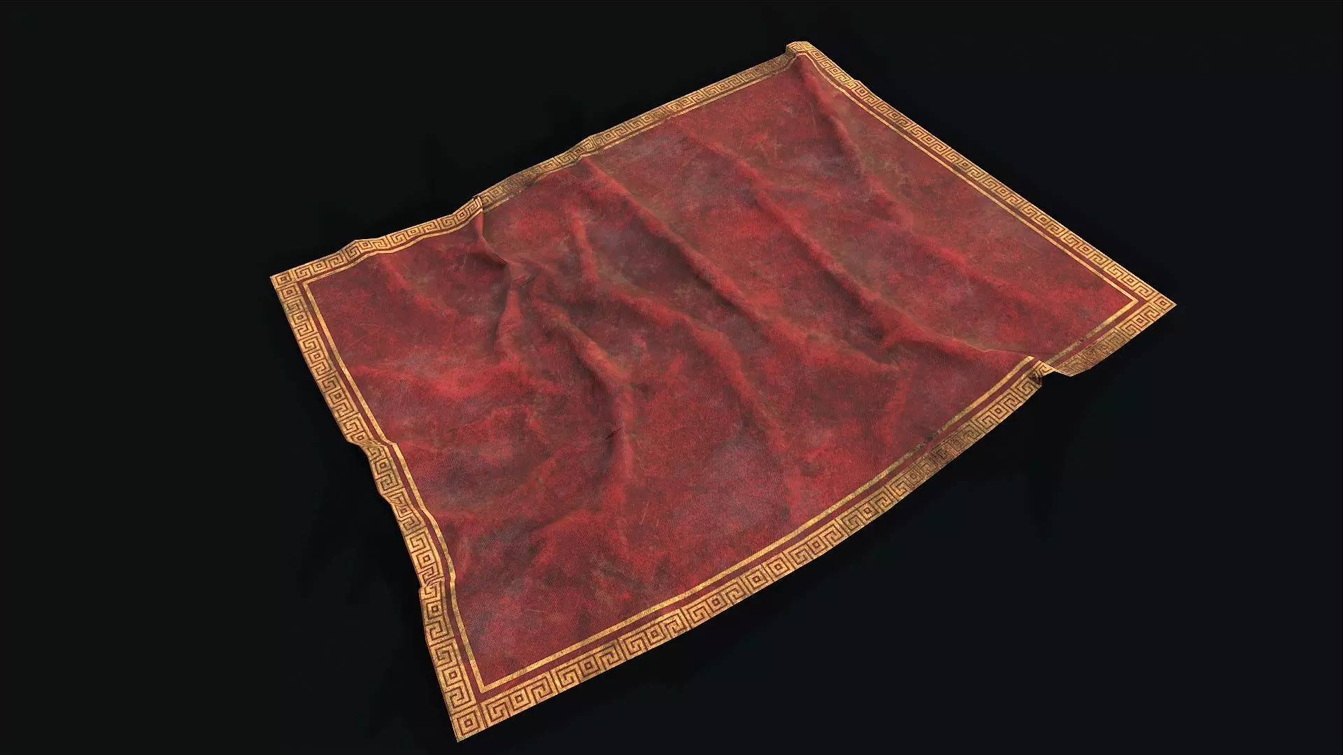 Old Carpet 4 Low-poly 3D model_0