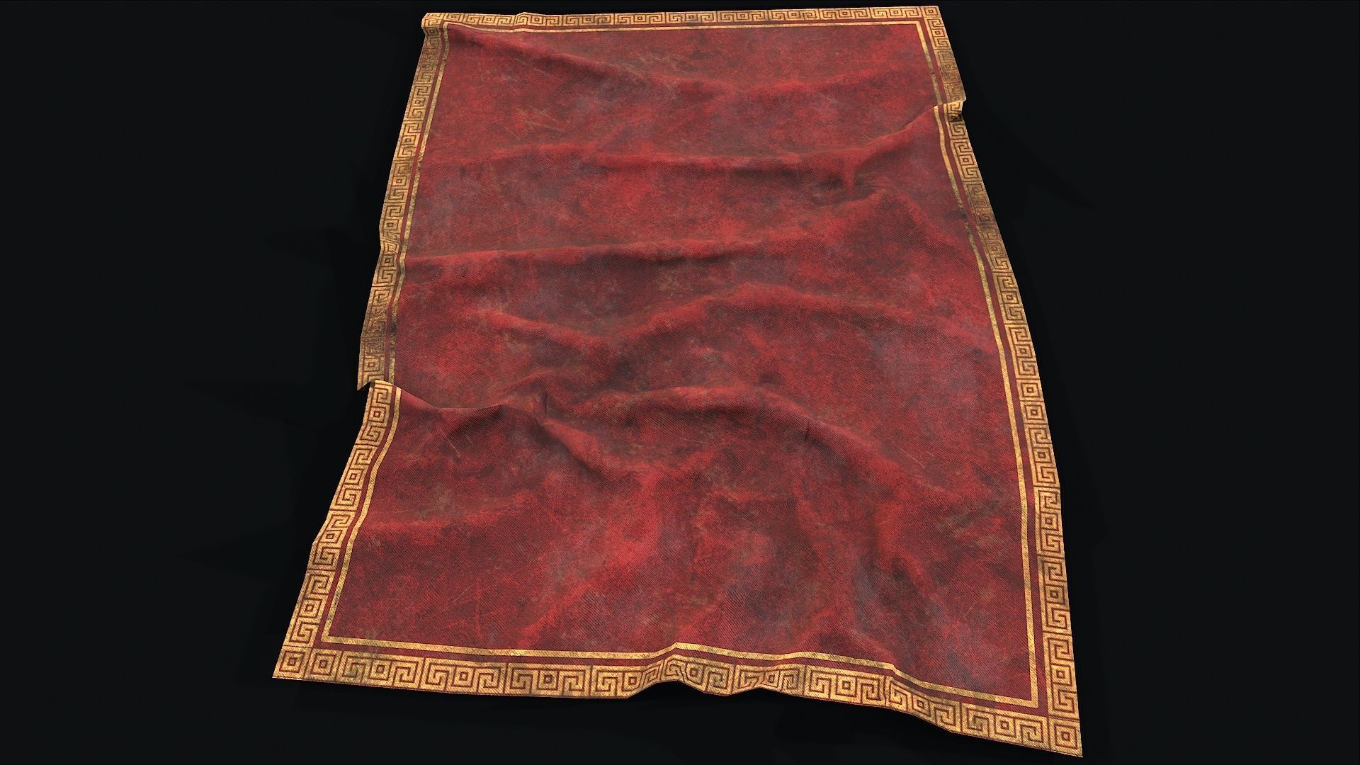 Old Carpet 4 Low-poly 3D model_5